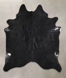 Solid Black Cowhide Rug #A24862