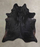 Solid Black Cowhide Rug #A24863