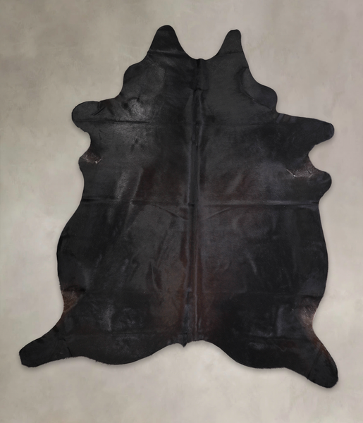 Solid Black Cowhide Rug #A24865