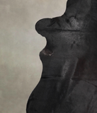 Solid Black Cowhide Rug #A24865