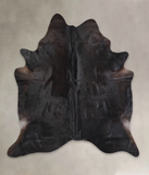 Solid Black Cowhide Rug #A24866