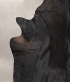 Solid Black Cowhide Rug #A24866