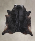 Solid Black Cowhide Rug #A24873