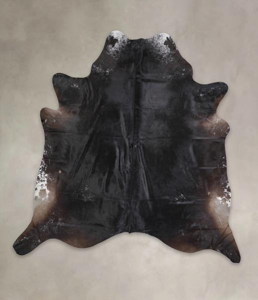 Solid Black Cowhide Rug #A24873