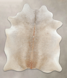 Grey with Beige Cowhide Rug #A24874