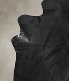 Solid Black Cowhide Rug #A24891