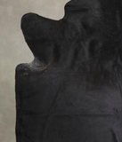 Solid Black Cowhide Rug #A24898