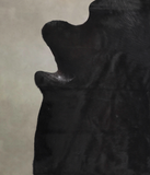 Solid Black Cowhide Rug #A24899