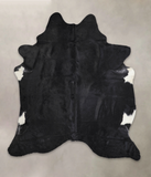 Solid Black Cowhide Rug #A24900