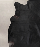 Solid Black Cowhide Rug #A24901