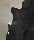 Solid Black Cowhide Rug #A24902