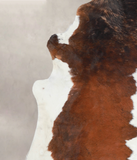 Chocolate and White Cowhide Rug #A24914