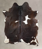 Chocolate and White Cowhide Rug #A24942