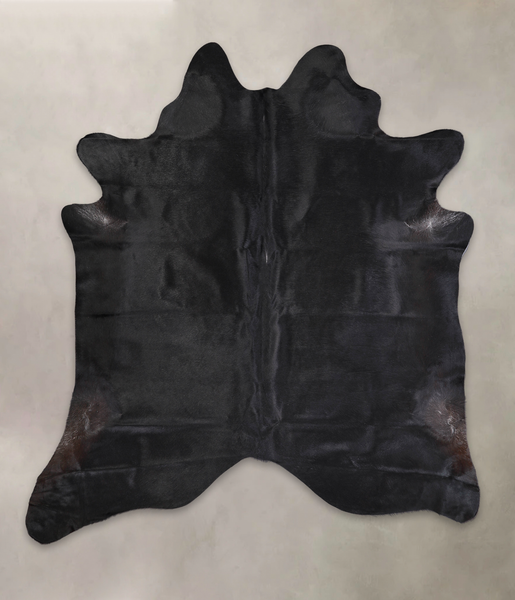 Solid Black Cowhide Rug #A24943