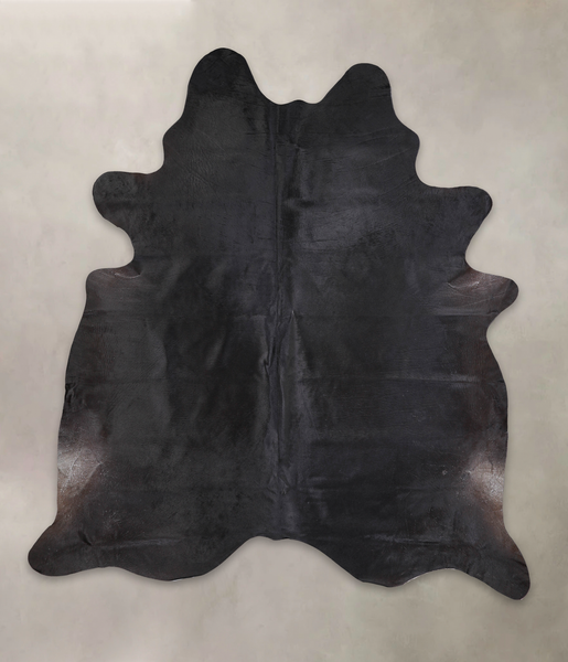 Solid Black Cowhide Rug #A24944