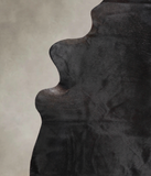 Solid Black Cowhide Rug #A24945