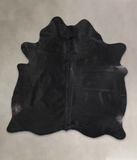 Solid Black Cowhide Rug #A24975