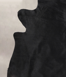 Solid Black Cowhide Rug #A24975