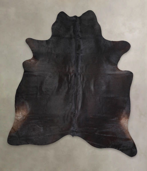 Solid Black Cowhide Rug #A24978