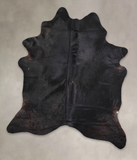 Solid Black Cowhide Rug #A24980