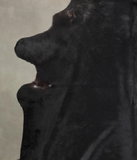 Solid Black Cowhide Rug #A24981