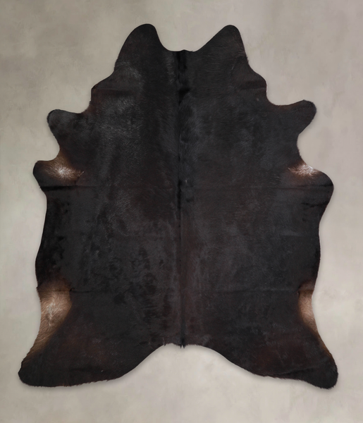 Solid Black Cowhide Rug #A24982