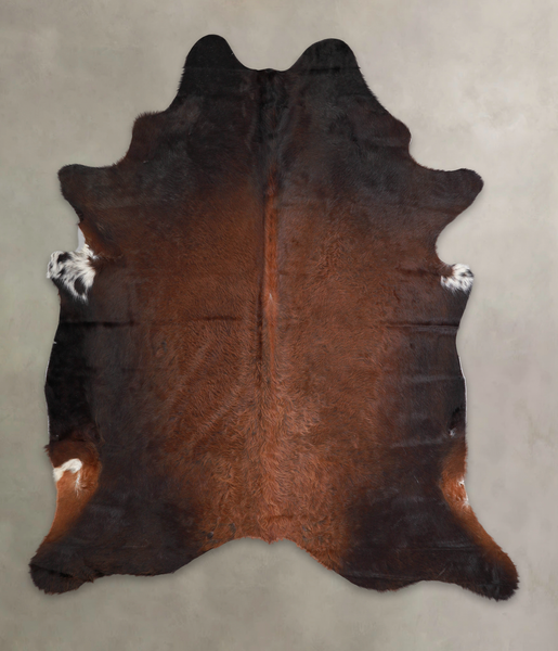 Brown with Red Cowhide Rug #A24987