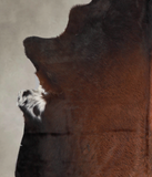 Brown with Red Cowhide Rug #A24987