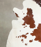 Brown and White Cowhide Rug #A24994