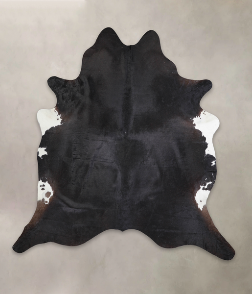 Solid Black Cowhide Rug #A25008
