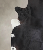 Solid Black Cowhide Rug #A25008