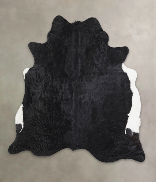 Solid Black Cowhide Rug #A25020