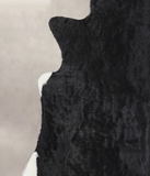 Solid Black Cowhide Rug #A25020