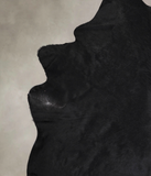 Solid Black Cowhide Rug #A25024