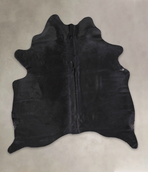 Solid Black Cowhide Rug #A25025