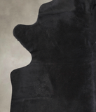 Solid Black Cowhide Rug #A25025