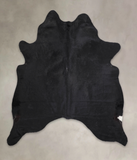Solid Black Cowhide Rug #A25027