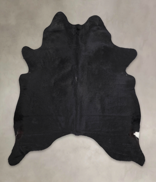 Solid Black Cowhide Rug #A25027