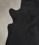 Solid Black Cowhide Rug #A25027