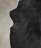 Solid Black Cowhide Rug #A25028