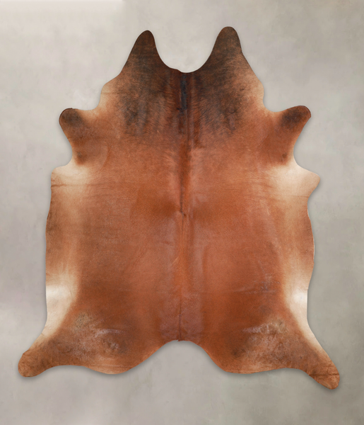 Solid Brown Cowhide Rug #A25059