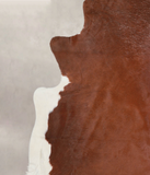 Brown and White Regular Cowhide Rug #A25077