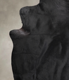 Solid Black Cowhide Rug #A25089