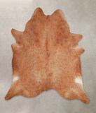 Solid Brown Cowhide Rug #A25094