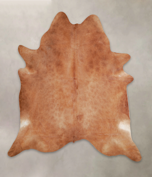 Solid Brown Cowhide Rug #A25094