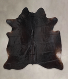 Solid Black Cowhide Rug #A25097