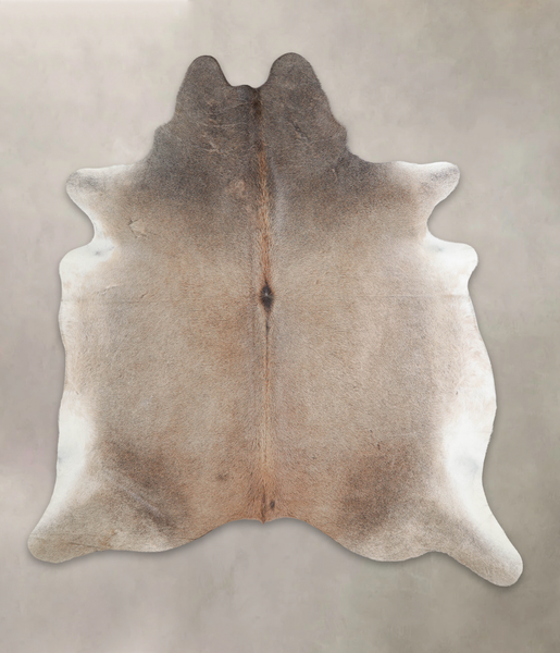 Grey with Beige Cowhide Rug #A25120