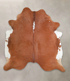 Brown and White Regular Cowhide Rug #A25125