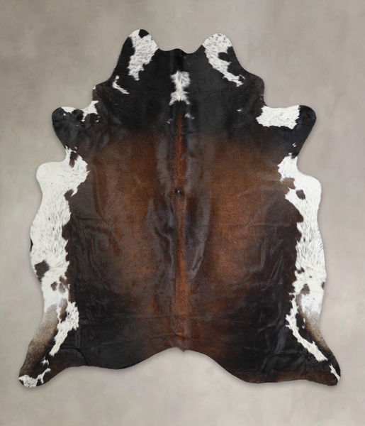 Chocolate and White Cowhide Rug #A25136