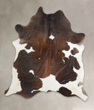 Chocolate and White Cowhide Rug #A25137